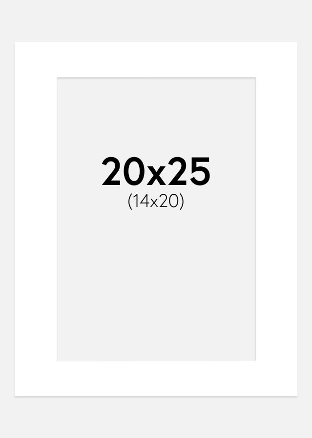 Paszpartu Szuper fehér Fehér él 20x25 cm (14x20)