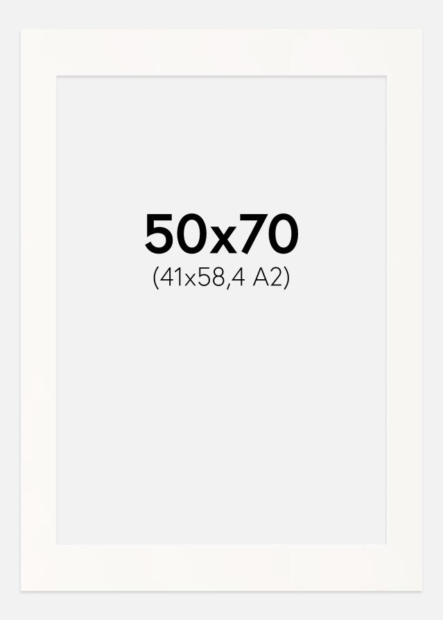 Paszpartu Antique White Fehér él 50x70 cm (41x58,4 - A2)