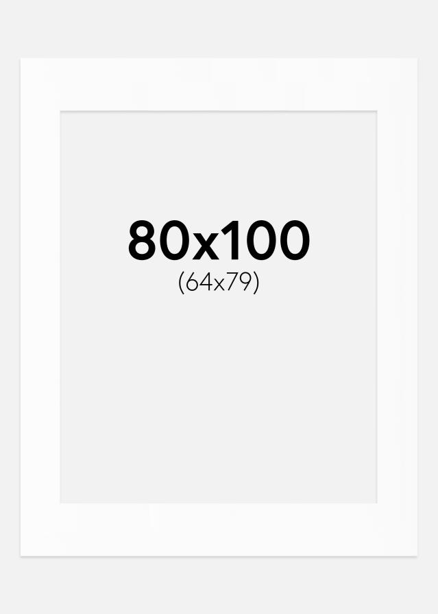 Paszpartu Fehér Standard Fehér él 80x100 cm (64x79)