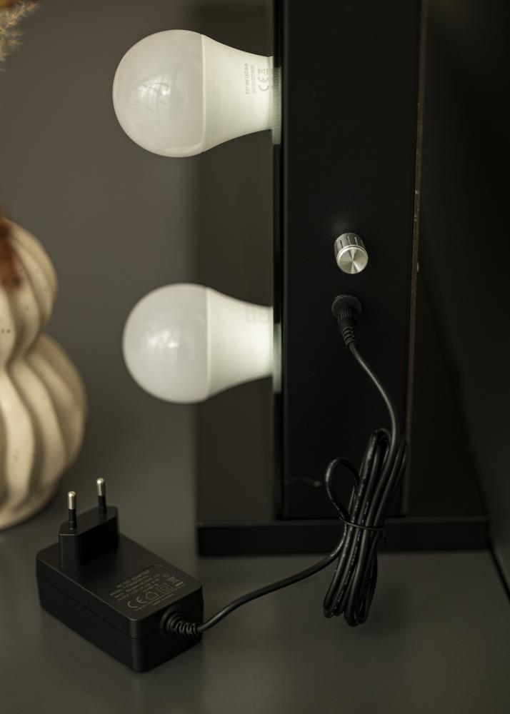 KAILA Sminktükör Hollywood Edge 14 E27 Fekete 80x65 cm