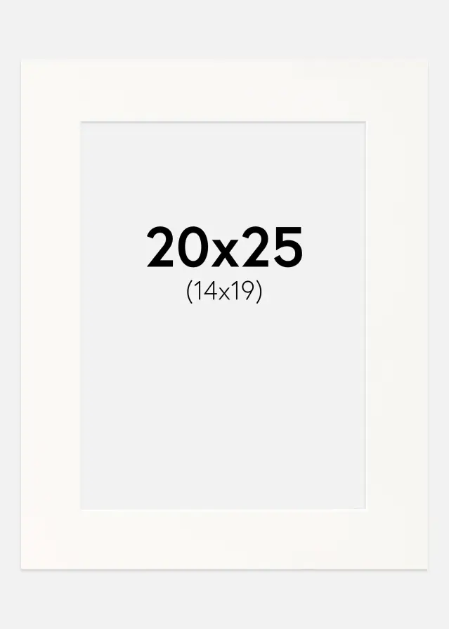 Paszpartu Antique White Fehér él 20x25 cm (14x19)