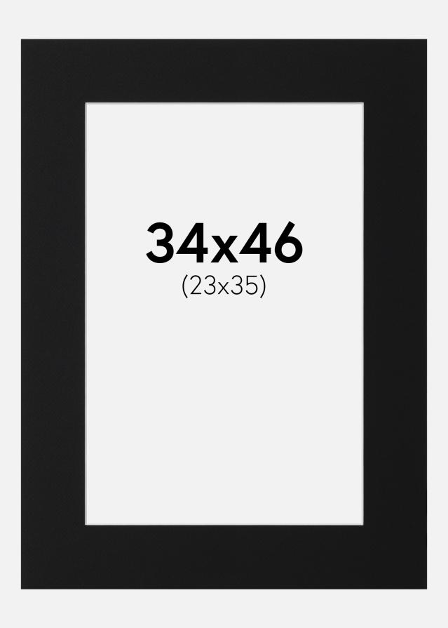 Paszpartu Fekete Standard (Fehér Mag) 34x46 cm (23x35)