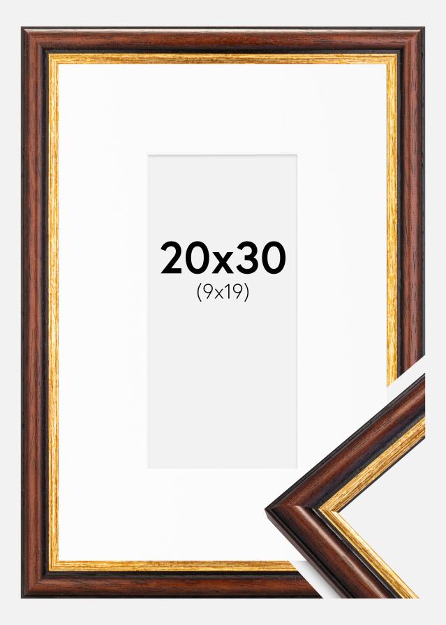 Keret Siljan Barna 20x30 cm - Paszpartu Fehér 10x20 cm