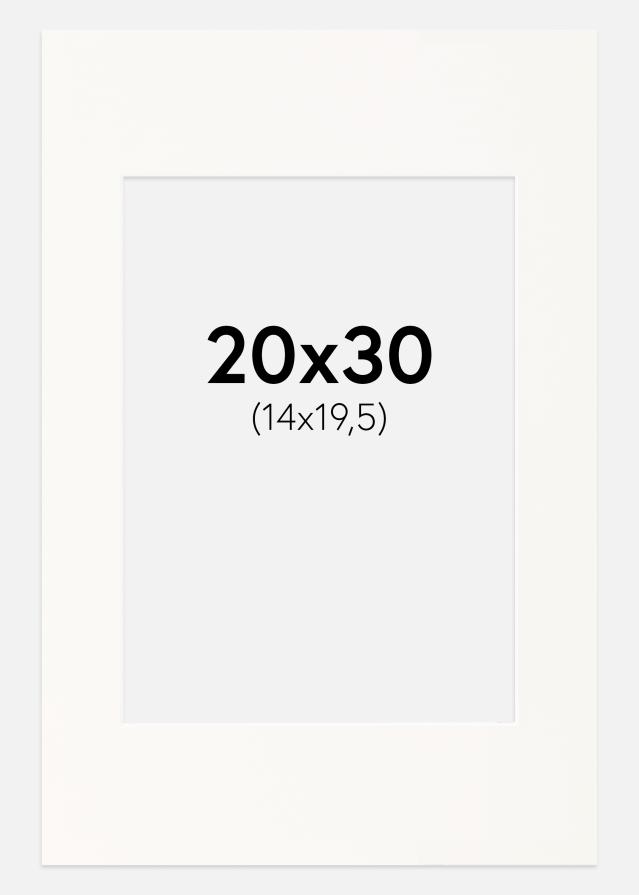 Paszpartu Antique White Fehér él 20x30 cm (14x19,5)