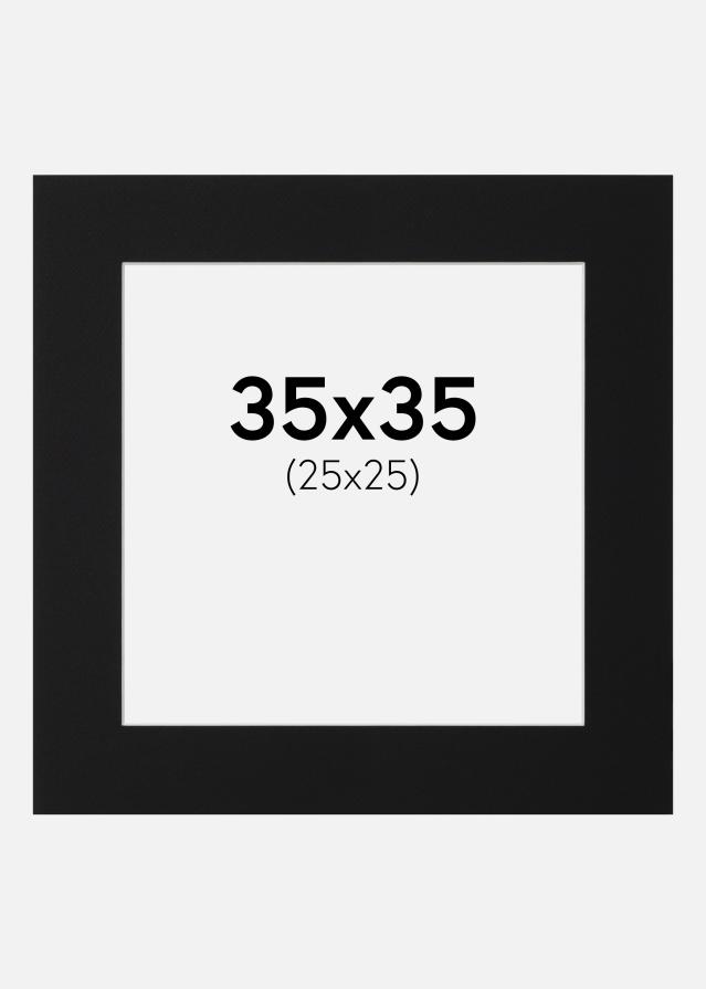 Paszpartu Fekete Standard (Fehér Mag) 35x35 cm (25x25)