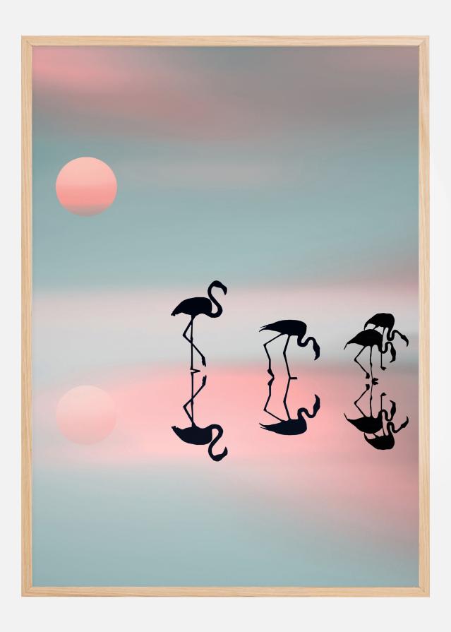 Family Flamingos Poszter