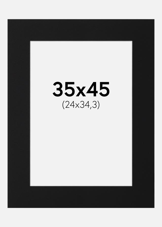 Paszpartu Fekete Standard (Fehér Mag) 35x45 cm (24x34,3)