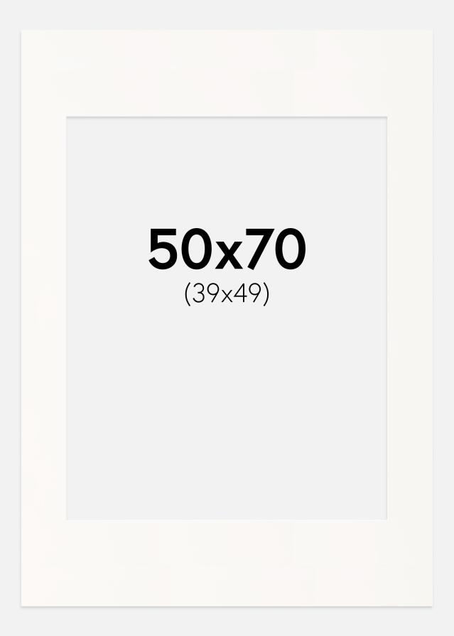 Paszpartu Antique White Fehér él 50x70 cm (39x49)