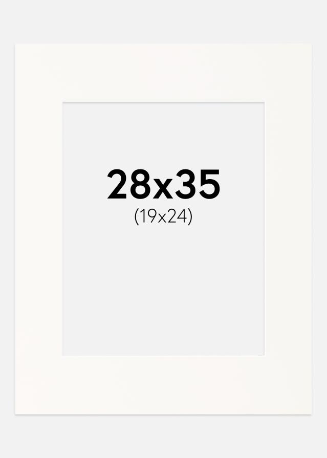 Paszpartu Antique White Fehér él 28x35 cm (19x24)