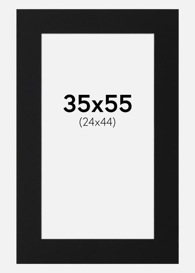 Paszpartu Fekete Standard (Fehér Mag) 35x55 cm (24x44)