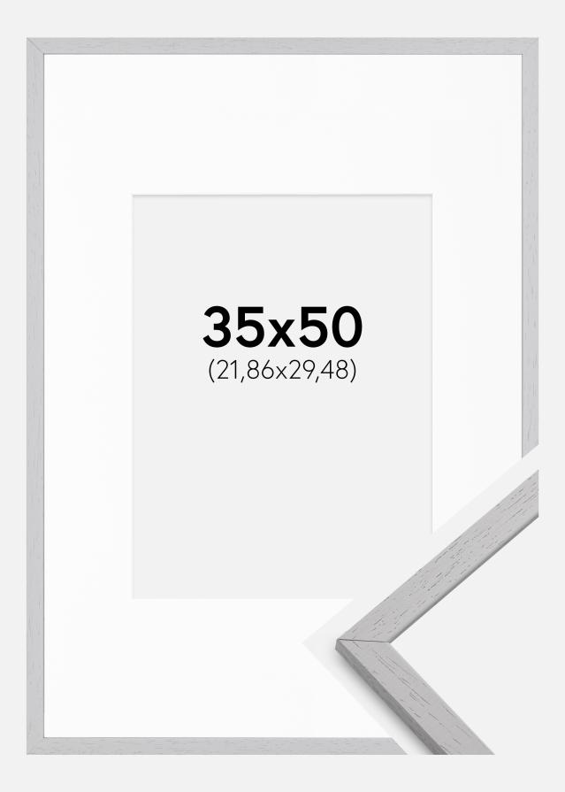 Keret Edsbyn Grey 35x50 cm - Paszpartu Fehér 9x12 inches