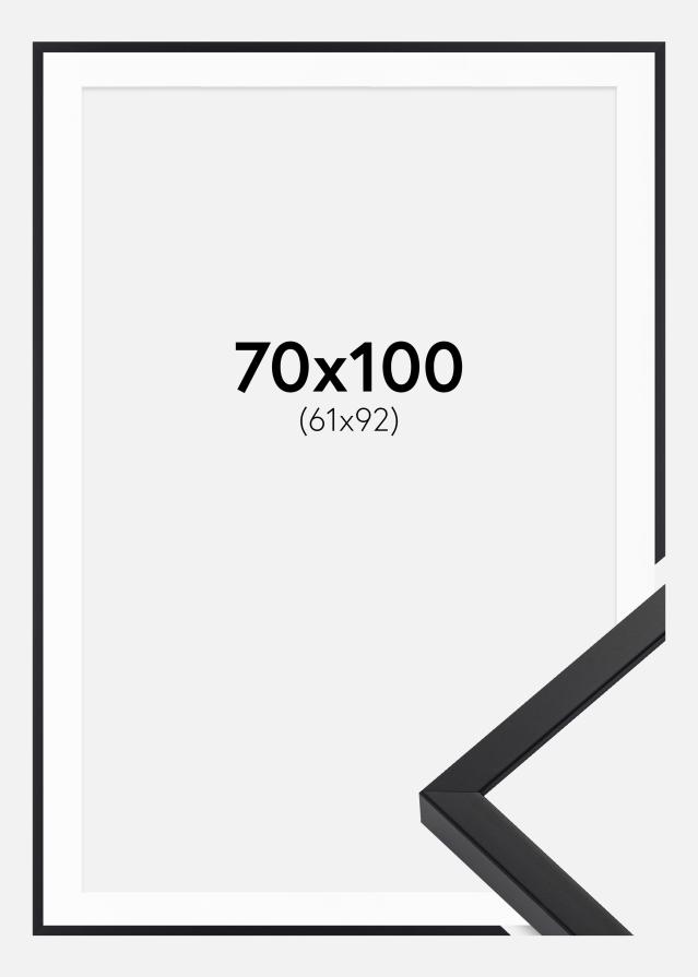 Keret E-Line Fekete 70x100 cm - Paszpartu Fehér 62x93 cm