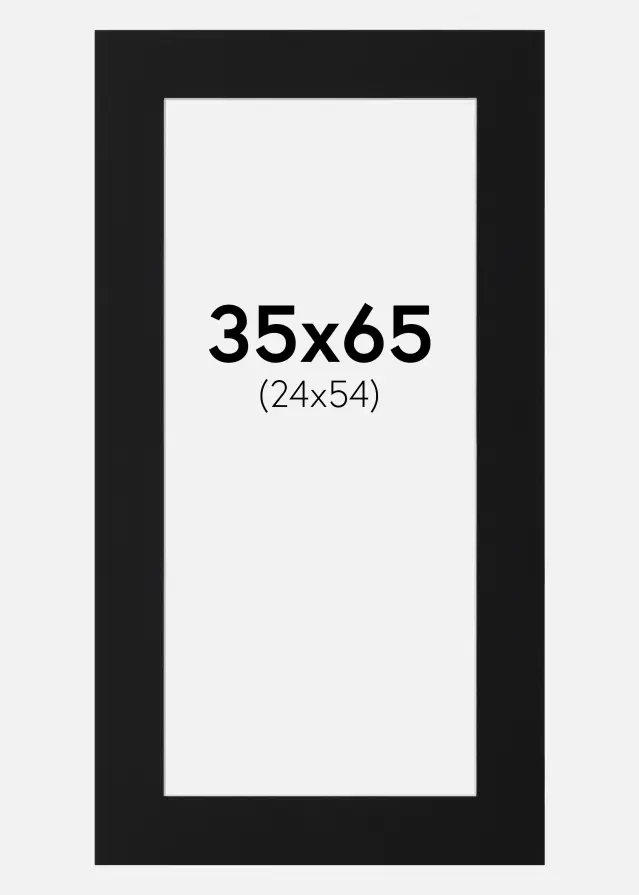 Paszpartu Fekete Standard (Fehér Mag) 35x65 cm (24x54)