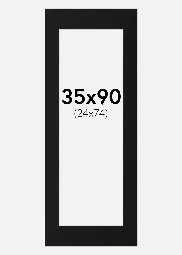 Paszpartu Fekete Standard (Fehér Mag) 35x90 cm (24x74)