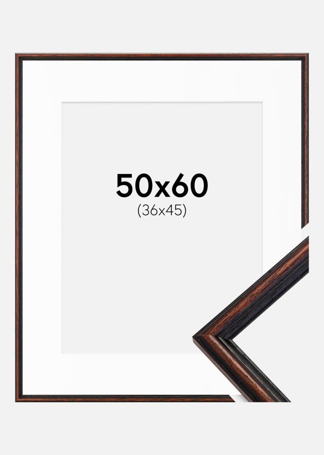 Keret Horndal Dió 50x60 cm - Paszpartu Fehér 37x46 cm