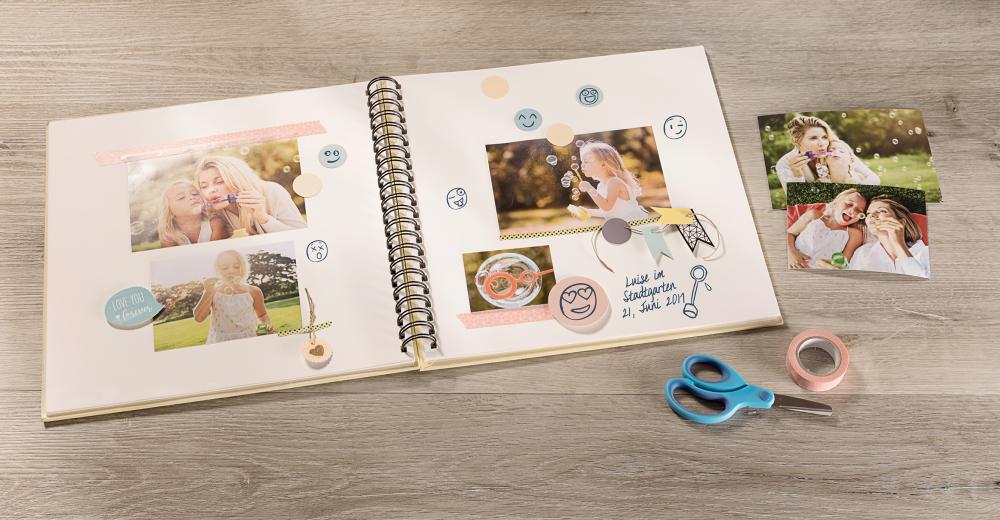 Fun Spirál album Rózsaszín - 30x30 cm (50 Fehérek Oldalak / 25 lap)