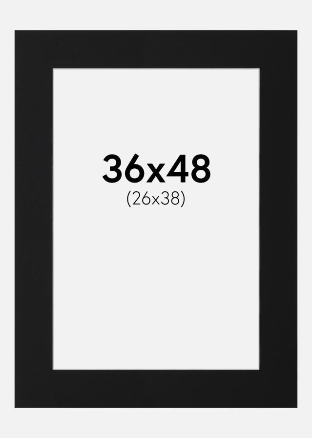 Paszpartu Fekete Standard (Fehér Mag) 36x48 cm (26x38)