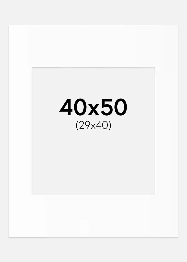 Paszpartu Standard fehér (fehér mag) 40x50 cm (29x40)