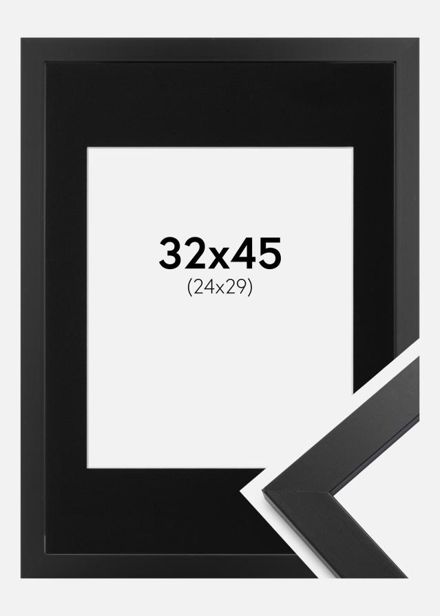 Keret Black Wood 32x45 cm - Paszpartu Fekete 25x30 cm