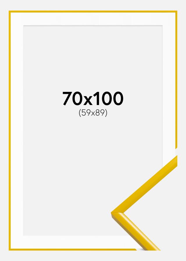 Keret New Lifestyle Sárga 70x100 cm - Paszpartu Fehér 60x90 cm