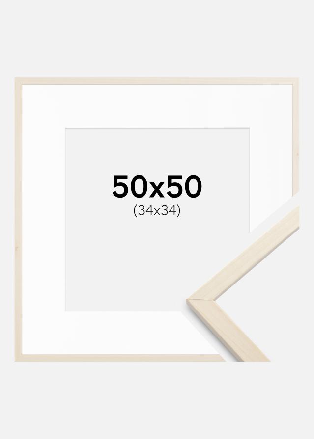 Keret Edsbyn Juharfa 50x50 cm - Paszpartu Fehér 35x35 cm