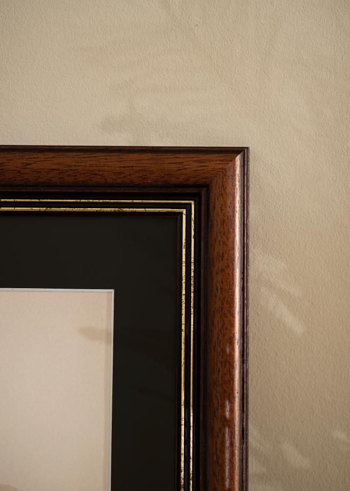 Keret Old Retró 30x40 cm - Paszpartu Fekete 21x29,7 cm (A4)