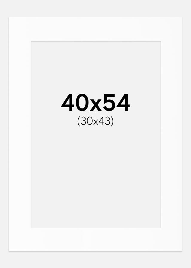 Paszpartu Standard fehér (fehér mag) 40x54 cm (30x43)