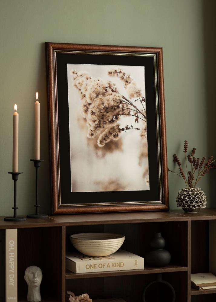 Keret Old Retró 30x40 cm - Paszpartu Fekete 21x29,7 cm (A4)