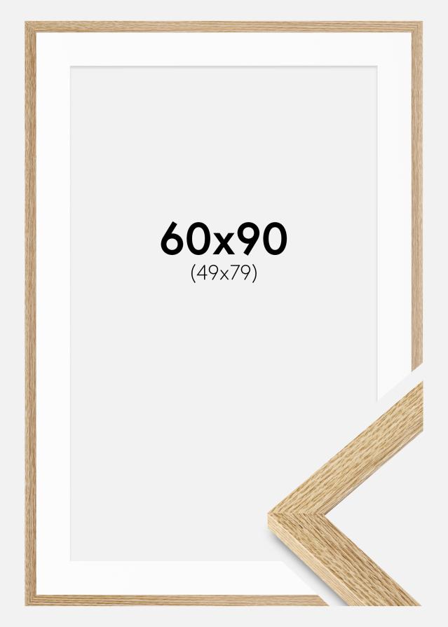 Keret Selection Tölgy 60x90 cm - Paszpartu Fehér 50x80 cm