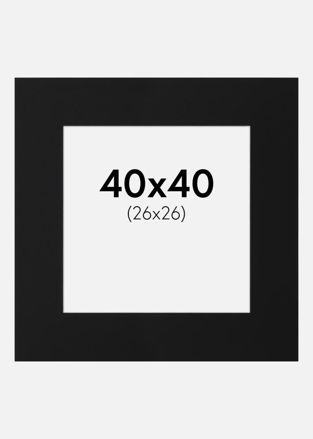 Paszpartu Fekete Standard (Fehér Mag) 40x40 cm (26x26)