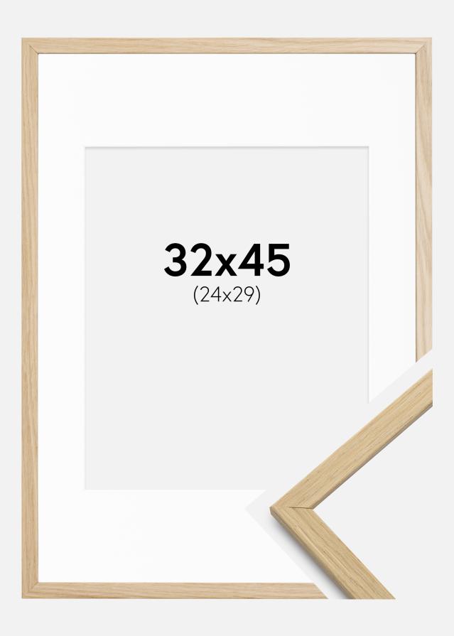 Keret Edsbyn Tölgy 32x45 cm - Paszpartu Fehér 25x30 cm