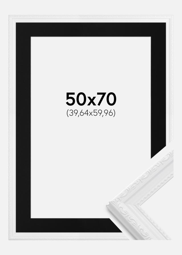 Keret Abisko Fehér 50x70 cm - Paszpartu Fekete 16x24 inches