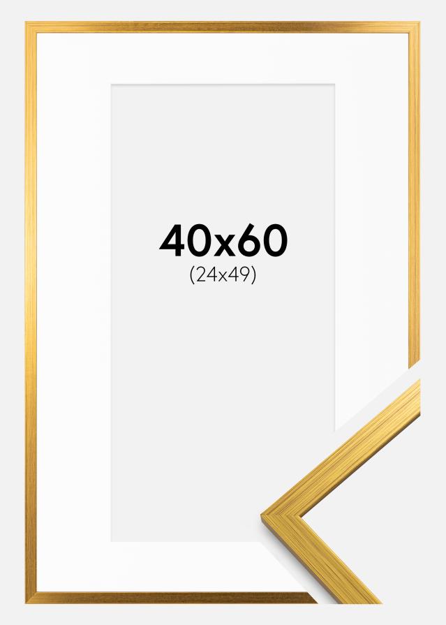 Keret Edsbyn Arany 40x60 cm - Paszpartu Fehér 25x50 cm