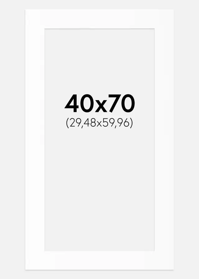 Paszpartu Standard fehér (fehér mag) 40x70 cm (29,48x59,96)