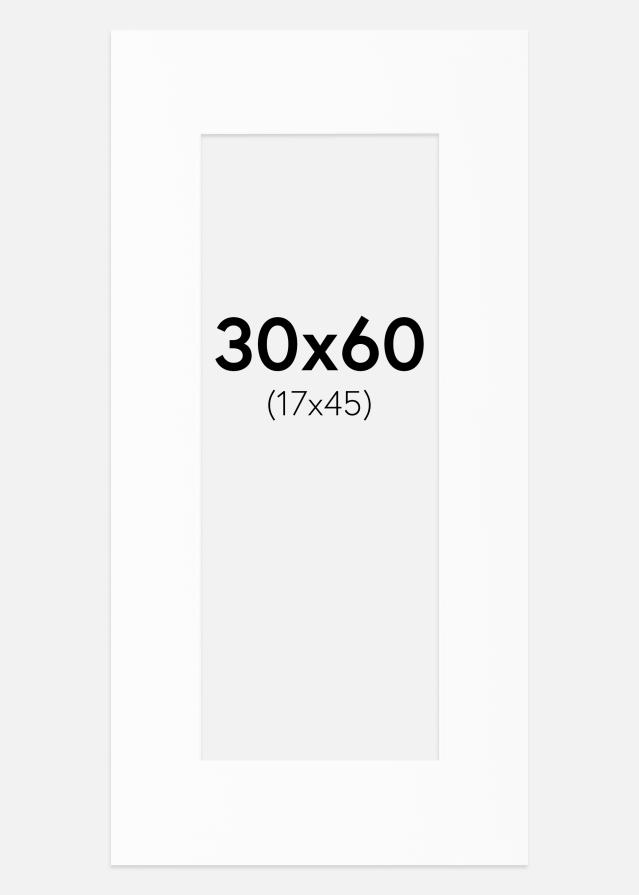 Paszpartu Fehér Standard Fehér él 30x60 cm (17x45)