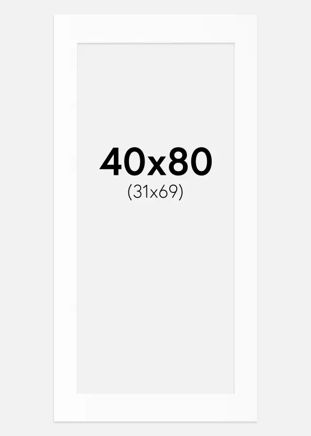 Paszpartu Standard fehér (fehér mag) 40x80 cm (31x69)