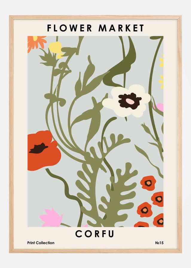 Flower Market Corfu Poszter
