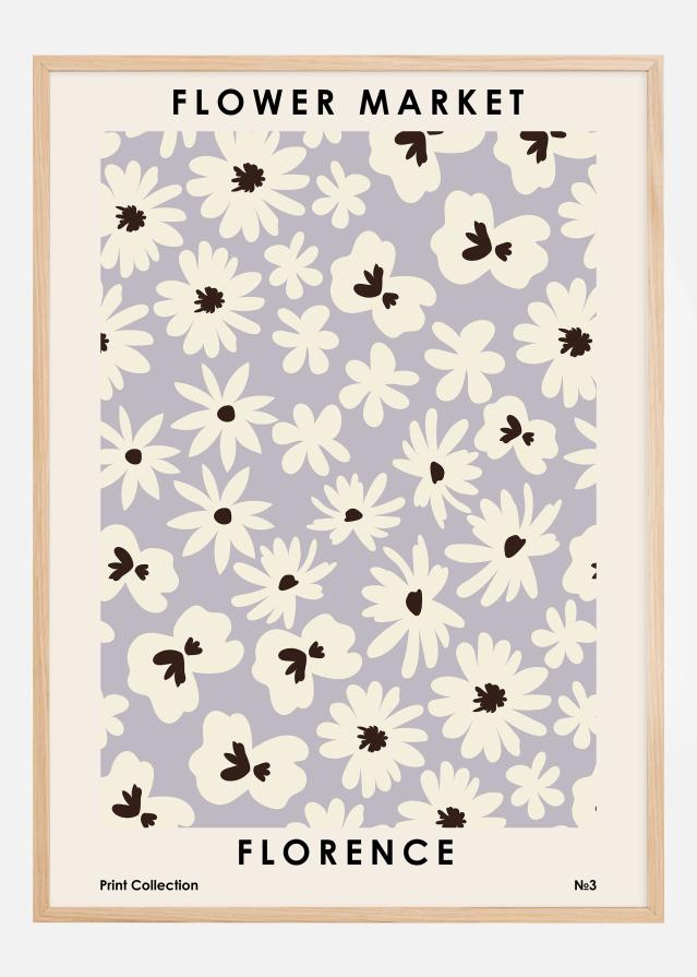 Flower Market Florence Poszter