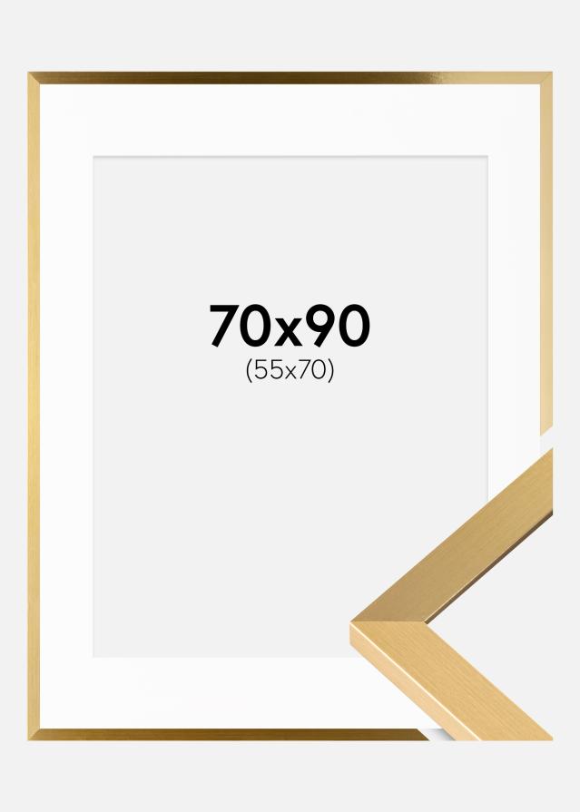 Keret Selection Arany 70x90 cm - Paszpartu Fehér 56x71 cm
