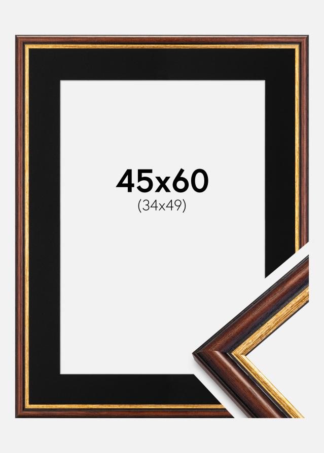 Keret Siljan Barna 45x60 cm - Paszpartu Fekete 35x50 cm