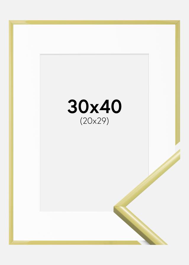 Keret New Lifestyle Világossárga 30x40 cm - Paszpartu Fehér 21x30 cm