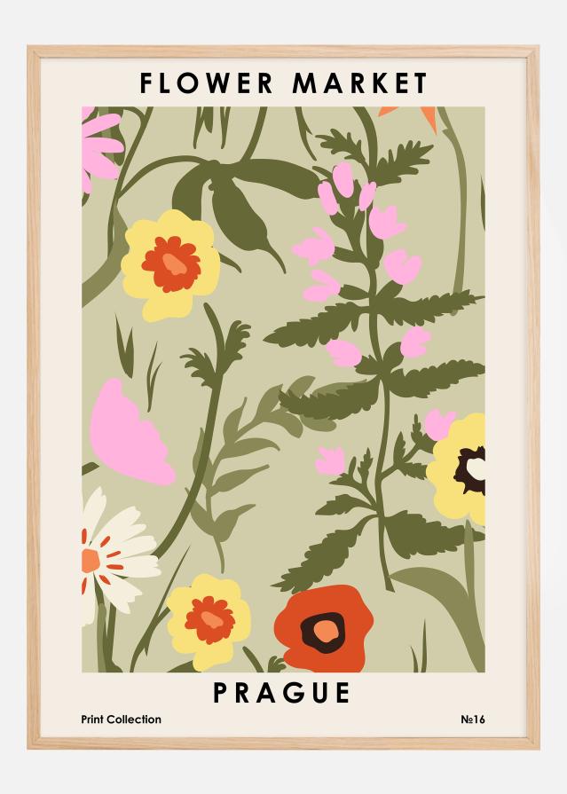 Flower Market Prague Poszter