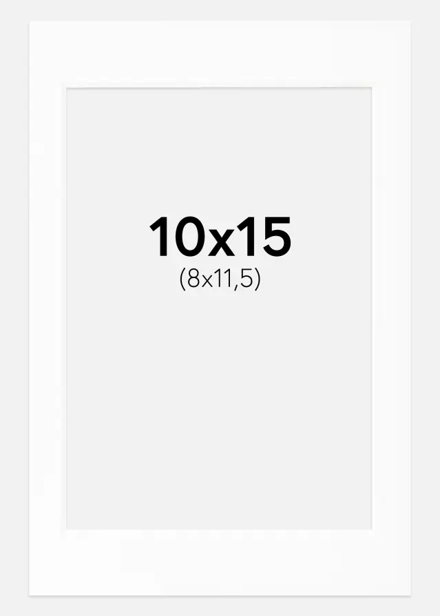 Paszpartu Fehér Standard Fehér él 10x15 cm (8x11,5)