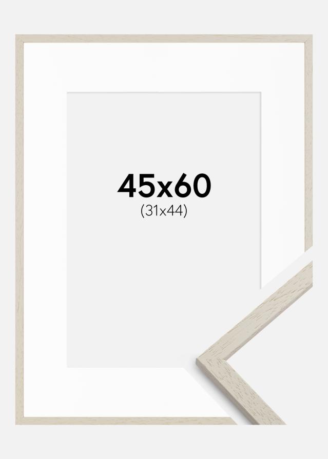 Keret Edsbyn Homok 45x60 cm - Paszpartu Fehér 32x45 cm