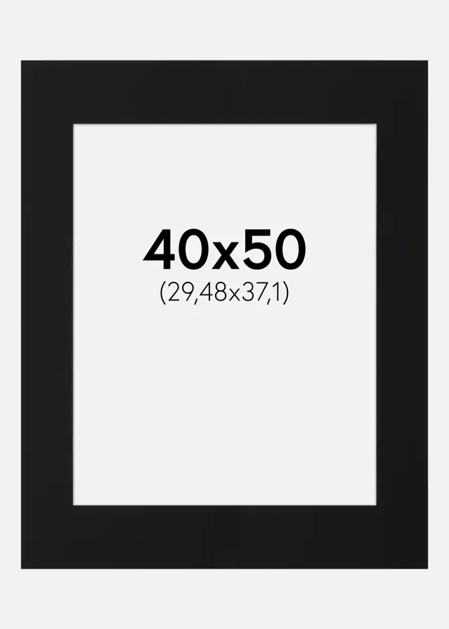 Paszpartu Fekete Standard (Fehér Mag) 40x50 cm (29,48x37,1)