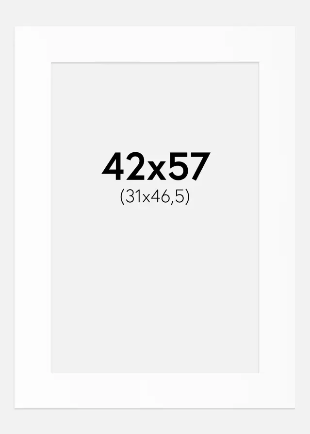 Paszpartu Standard fehér (fehér mag) 42x57 cm (31x46,5)