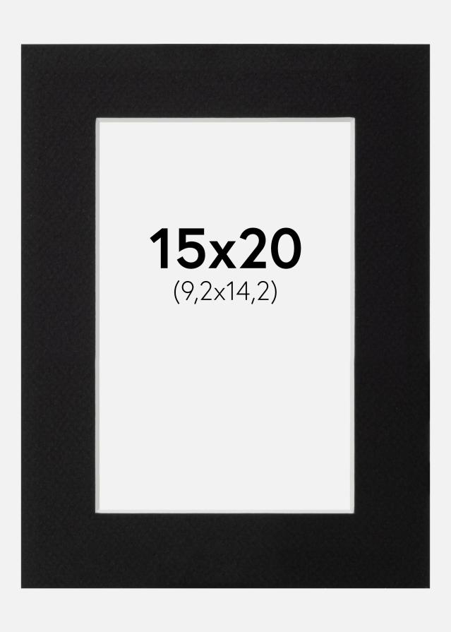 Paszpartu Fekete Standard Fehér él 15x20 cm (9,2x14,2)