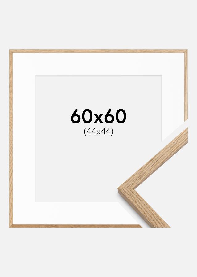 Keret Oslo Tölgy 60x60 cm - Paszpartu Fehér 45x45 cm