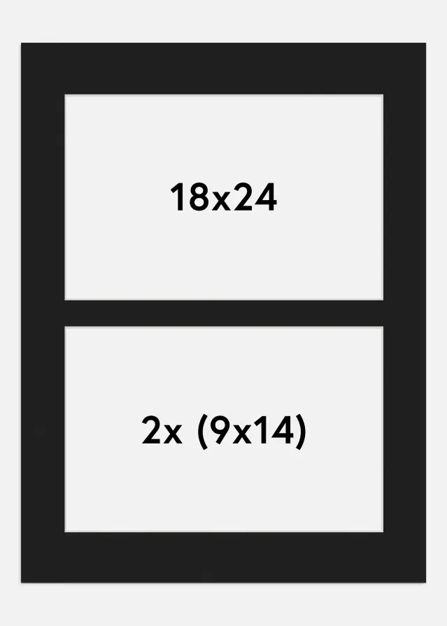 Paszpartu Fekete 18x24 cm - Kollázs 2 Képek (9x14 cm)