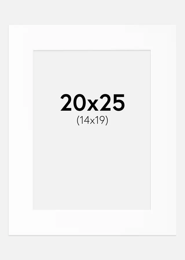 Paszpartu Fehér Standard Fehér él 20x25 cm (14x19)